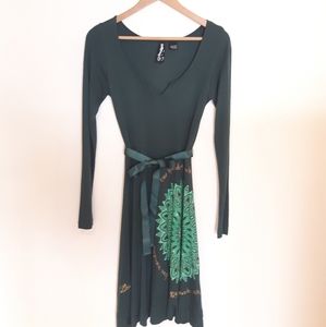 Desigual Boho Green Dress